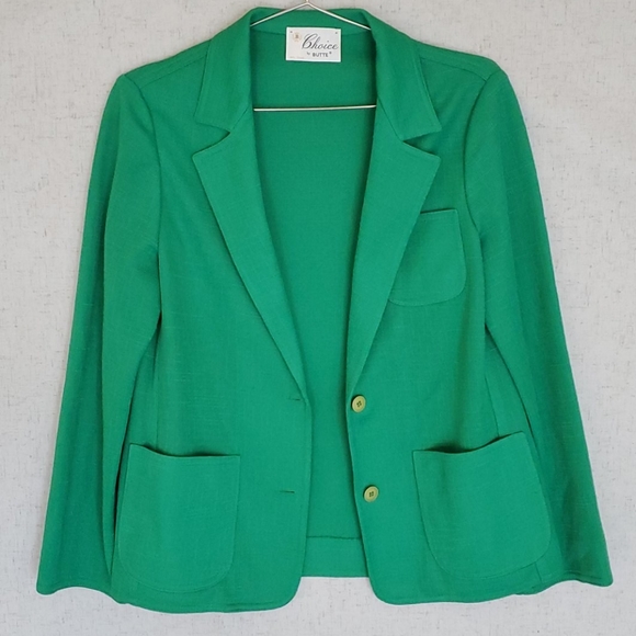 Vintage Women's Choice Green Blazer by Butte Sz M - Picture 4 of 5